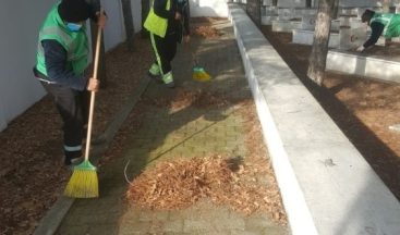 Bozüyük Şehitliği’nde temizlik