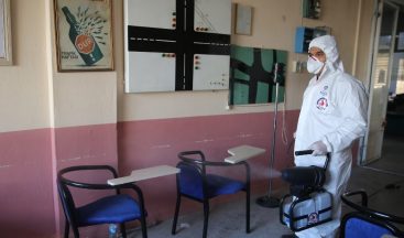 Denizli dip bucak dezenfekte ediliyor