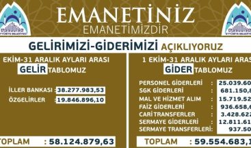 Eyyübiye Belediyesi’nin gelir gider tablosu açıklandı