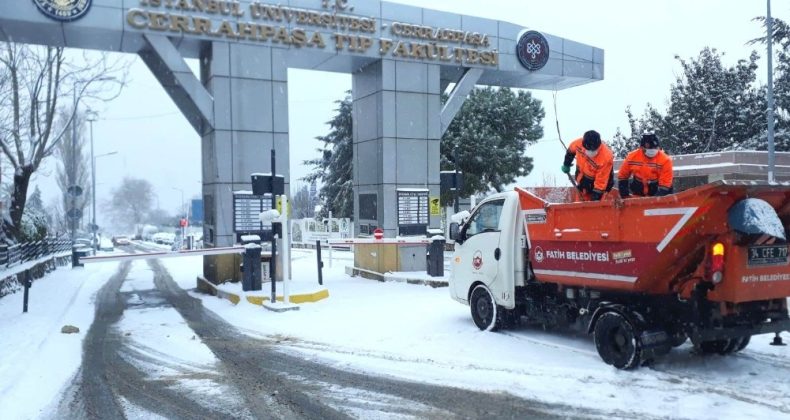 Fatih’te kış çalışmaları aralıksız sürüyor