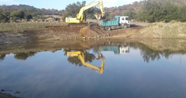 Gökbel’de HİS göletleri temizlendi
