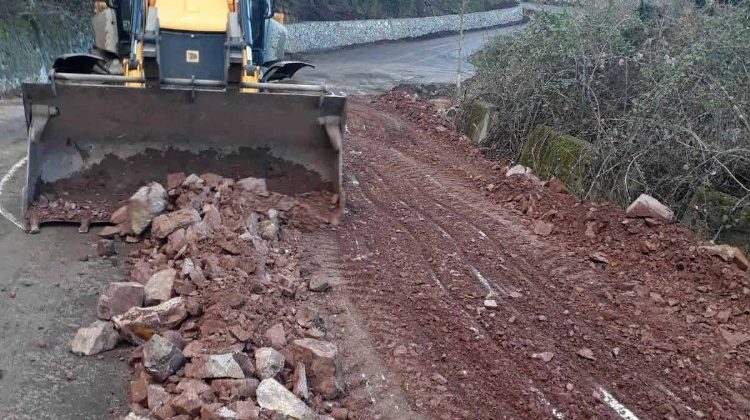 Hamidiye-Siyretiye arası bağlantı yolunda terasman çalışması yapılıyor