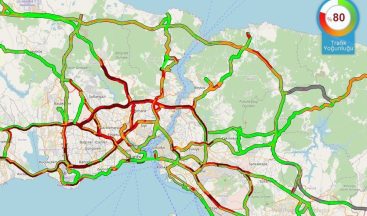 İstanbul’da kar trafiği, yoğunluk yüzde 80’e ulaştı