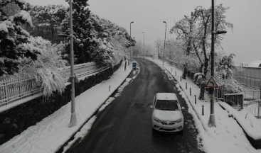 İstanbul’da yağan kar havadan böyle görüntülendi