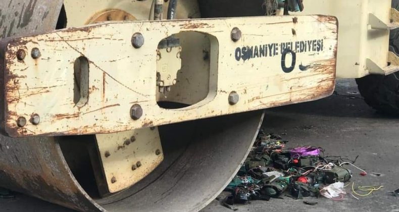 Osmaniye’de Kaçak Avcıların Ses Cihazları Silindirle İmha Edildi