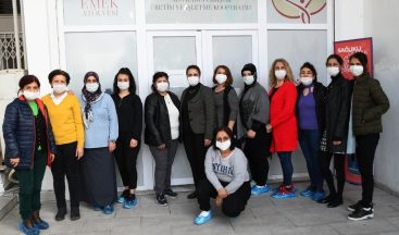 Kadın üretim kooperatifi 1,5 milyon maske üretti