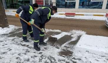 Kastamonu’da karla mücadele çalışmaları sürüyor