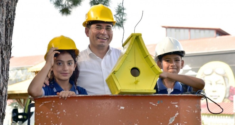 Kepez’den kuşlara için özel yuva