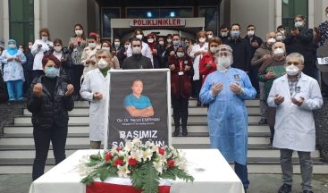 Korona virüsten hayatını kaybeden ortopedi doktoru için tören