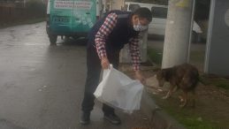 Manisa’da sokak hayvanlarına mama desteği