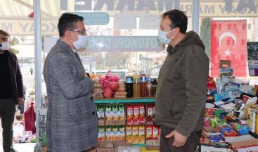 Mesainin ilk gününde esnafı gezdi