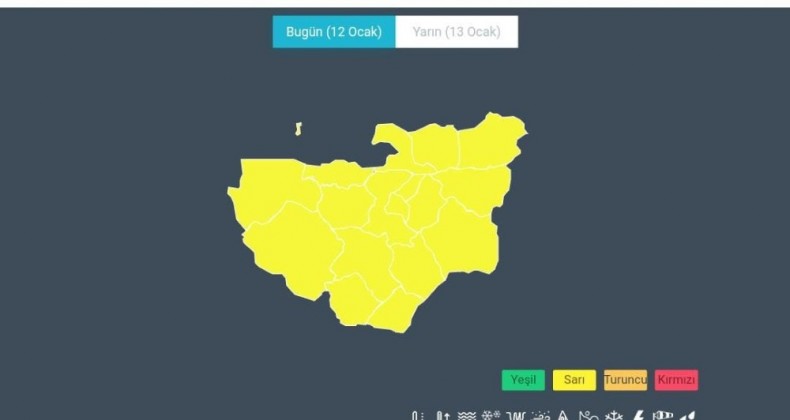 Meteorolojiden Bursa için ’sarı’ uyarı