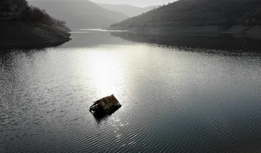 Göletin ortasına mini ev yapıp kuş cennetine çevirdiler