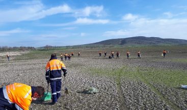 Sazlıdere Barajı’nda temizlik çalışması