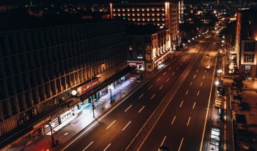 Yeni yılın ilk gecesinde Ankara’da boş sokaklar havadan görüntülendi