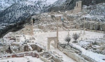Sagalassos Antik Kenti beyaza büründü