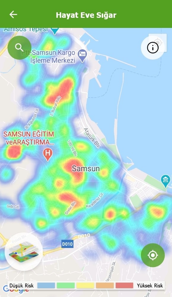 Samsun’da kırmızı bölge neredeyse kalmadı