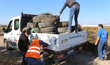 Sinek yuvası lastikler geri dönüşüme kazandırılıyor