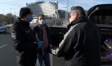 Sokak hayvanlarını beslemek için izinsiz sokağa çıkan 2 kişiye ceza