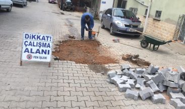 Soma’da yol onarım çalışmaları devam ediyor